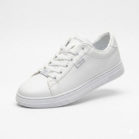 Wıckers ortopedik bağcık detaylı unisex sade beyaz spor ayakkabı