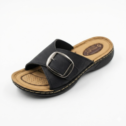 Polen ortopedik tokalı kadın terlik siyah