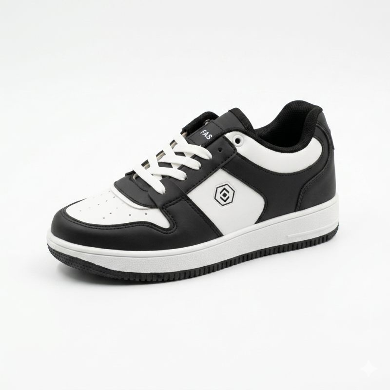 Lambırlent ortopedik kadın spor ayakkabı siyah beyaz