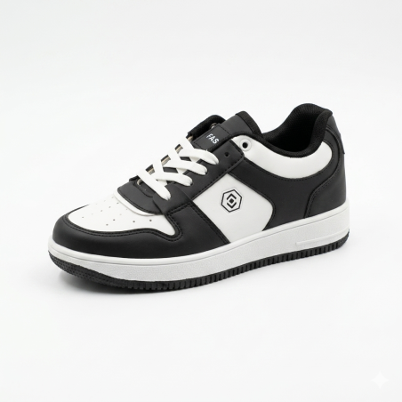 Lambırlent ortopedik kadın spor ayakkabı siyah beyaz