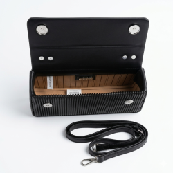 Ççs gümüş kulp detaylı kadın çanta siyah