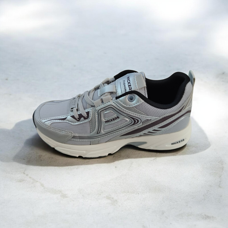 Wıckers ortopedik file detaylı unisex spor ayakkabı gümüş