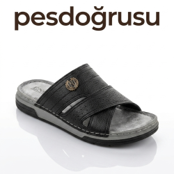 Enova ortopedik erkek terlik siyah