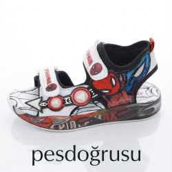 m sport Spiderman desenli erkek çocuk sandalet beyaz