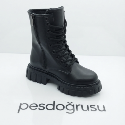 Su perisi ortopedik içi Polarlı kız çocuk botu siyah