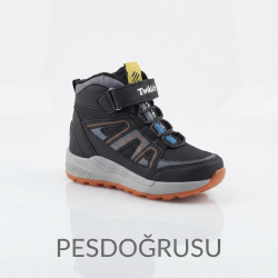 Tiwittoys ortopedik içi yünlü erkek çocuk botu siyah