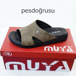 Muya Kenn ortopedik erkek terlik vizon