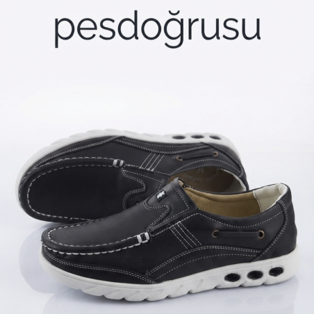 Master shoes deri yazlık erkek ayakkabı siyah