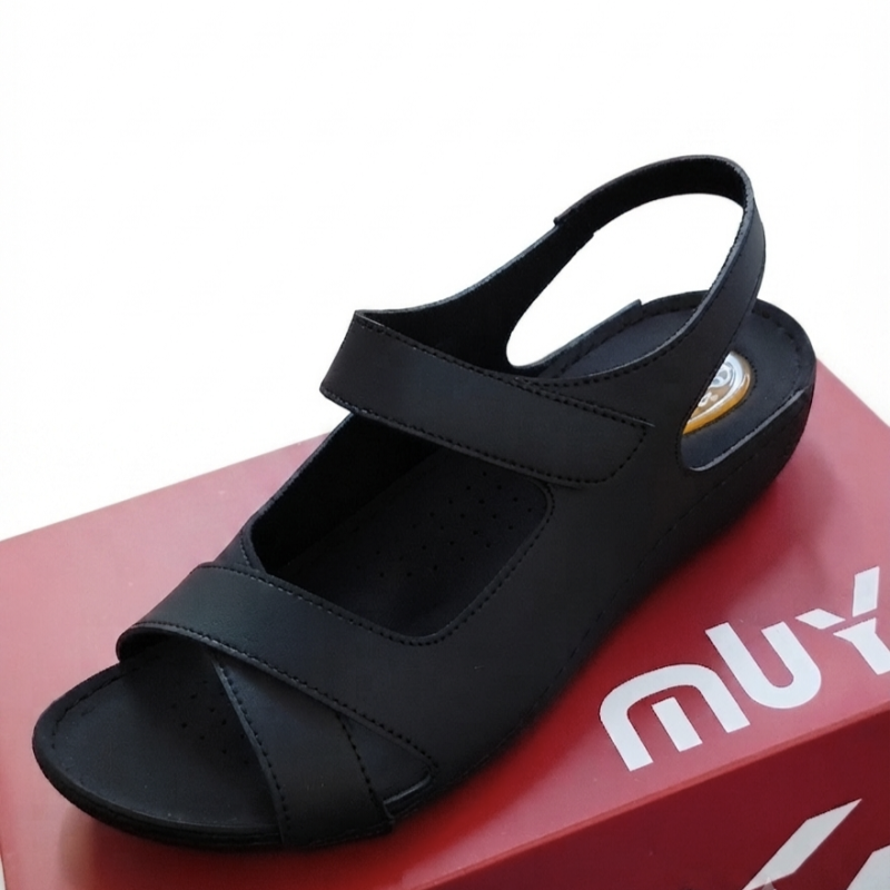 Muya Ariana ortopedik kadın sandalet ayakkabı siyah