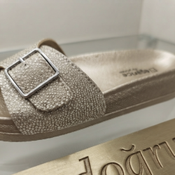 Elegance ortopedik tek toka detaylı kadın terlik Gold