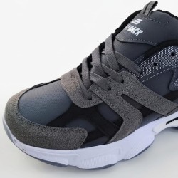 Wickers çizgi detaylı unisex spor ayakkabı gri