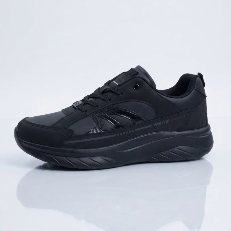 Wickers ortopedik unisex spor ayakkabı rugan-siyah