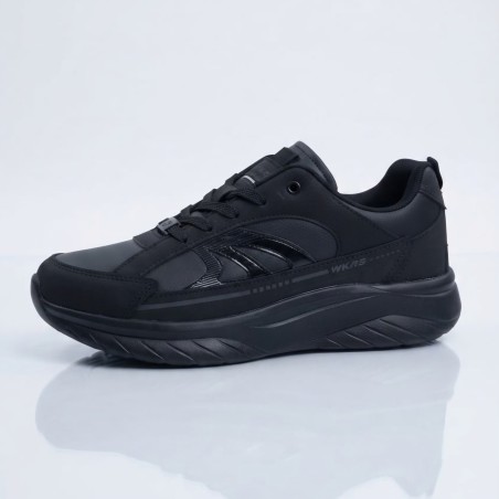 Wickers ortopedik unisex spor ayakkabı rugan-siyah