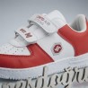 Lento Kids cırtlı unisex çocuk spor ayakkabı kırmızı-beyaz