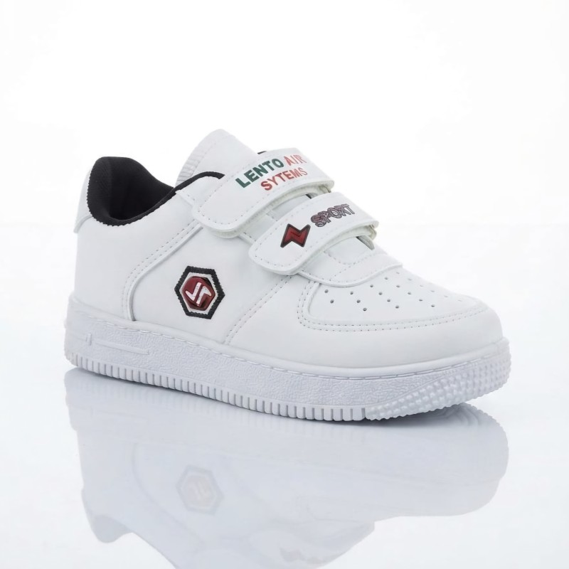 Lento Kids cırtlı unisex çocuk spor ayakkabı beyaz