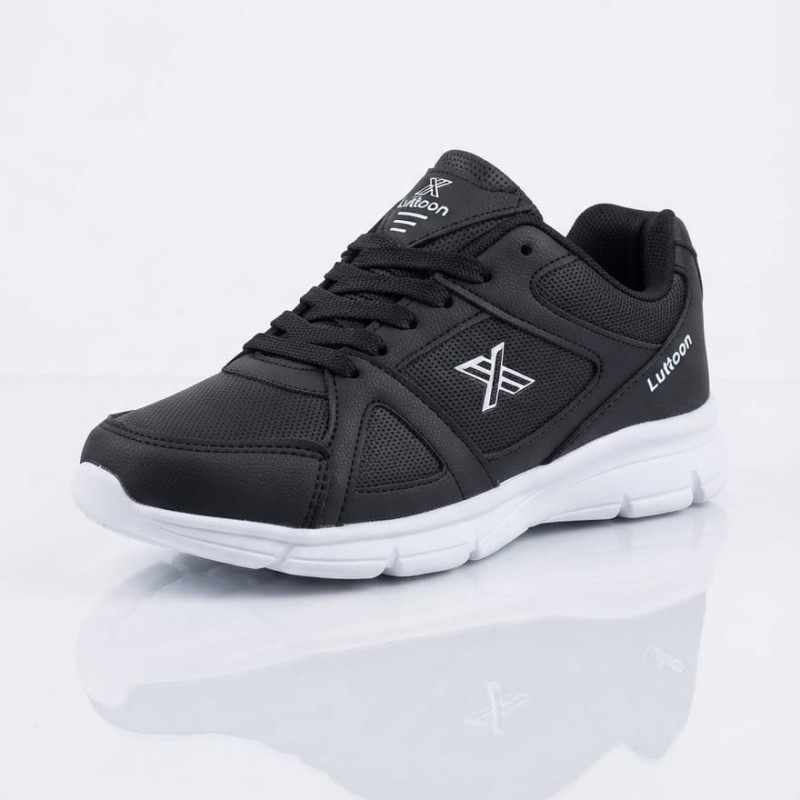 Luttoon ortopedik unisex spor ayakkabı siyah beyaz